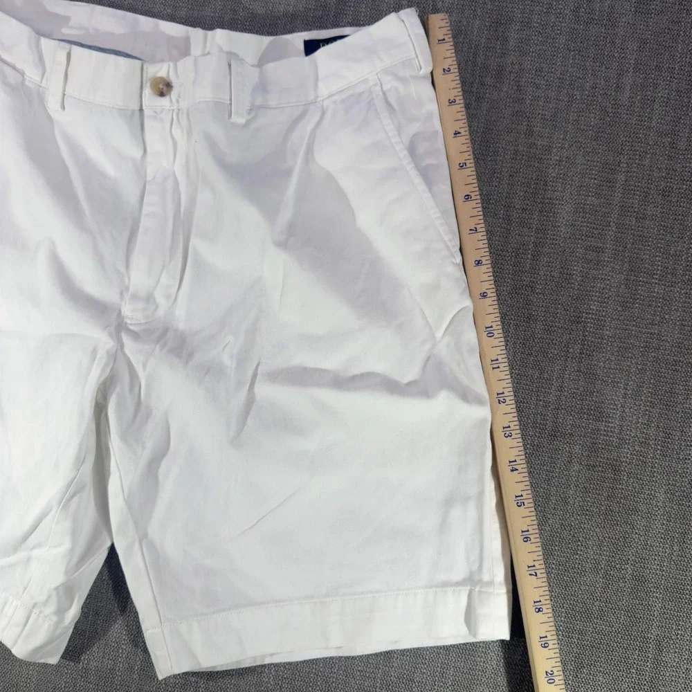 Polo Ralph Lauren Shorts Mens 36 White Chino Classic Fit Flat Front Casual